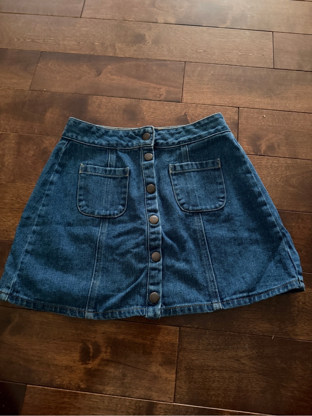 Brandy Melville Denim Button-Front A-Line Skirt - size 25